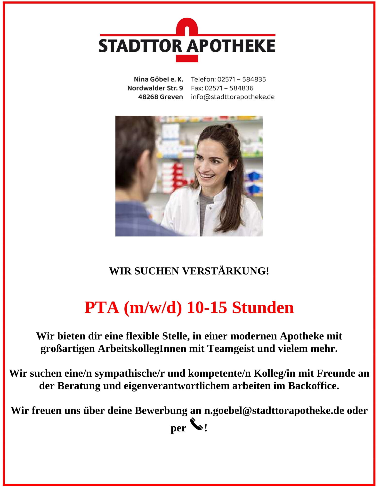 Stellenanzeige-PTA